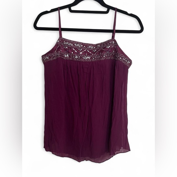 Zona Libre Beaded Purple Cami Top Women’s Size Medium Y2K Deadstock Fairy Boho - Picture 1 of 5